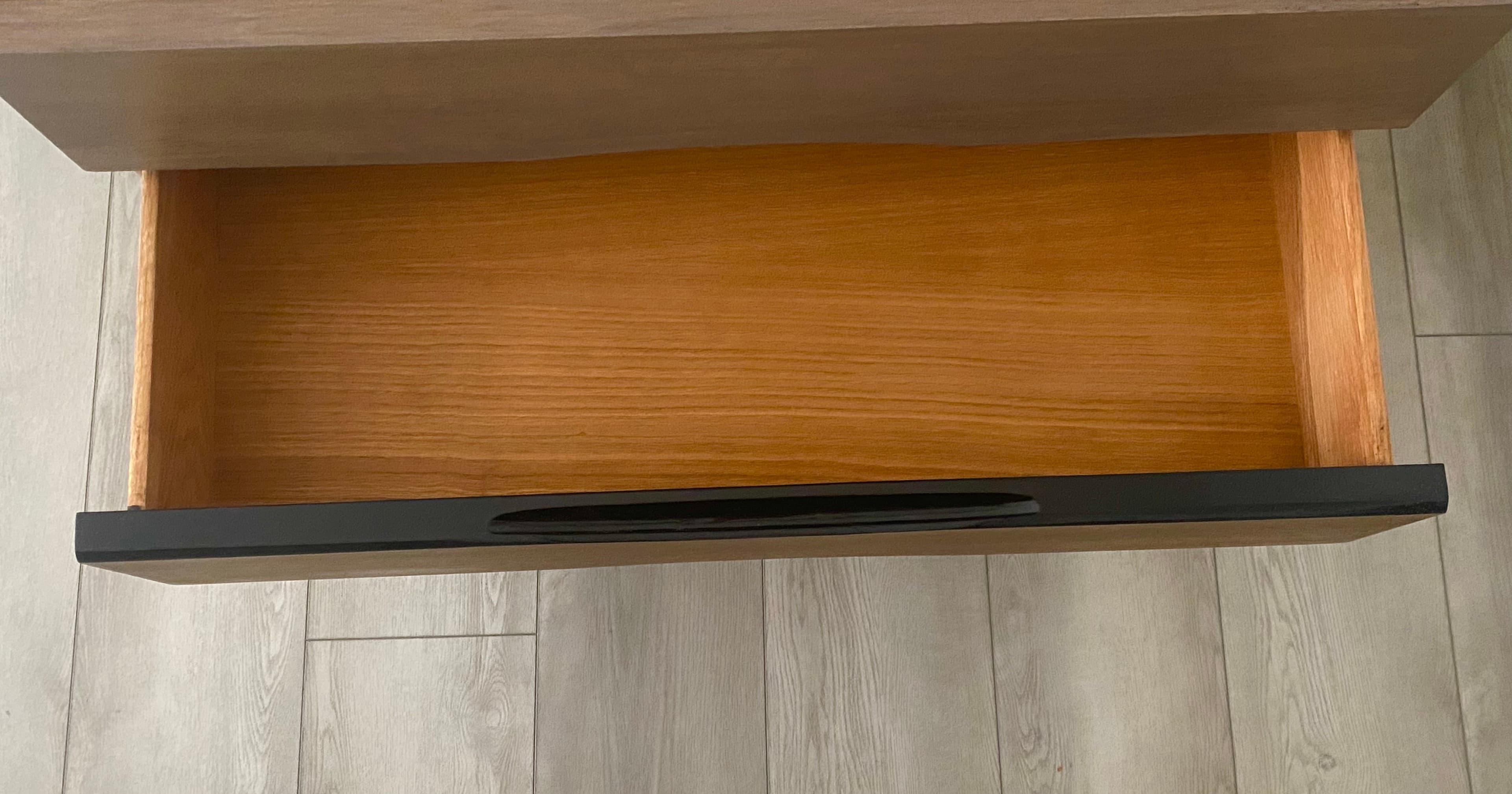Original walnut dresser drawer interior