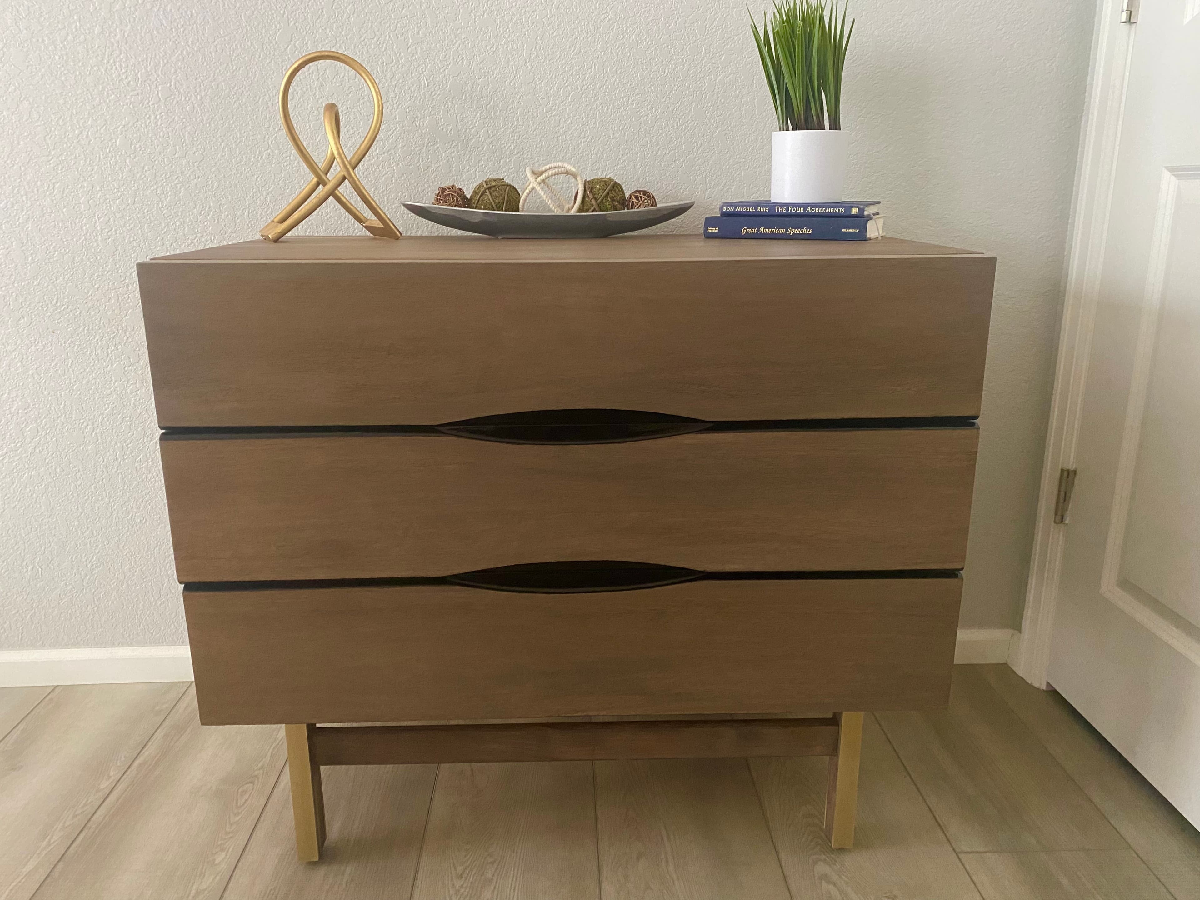 Front view of Studio Alder’s original walnut dresser